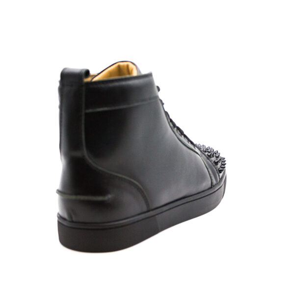 Christian Louboutin Yacht Spikes Flat Calf Half Boot Black Christian Louboutin Yacht Spikes Flat Calf Half Boot Black